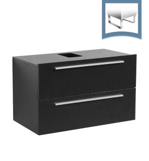 Fresca Medio 32" Black Modern Bathroom Cabinet