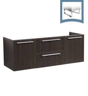 Fresca FCB8013GO Opulento 54" Gray Oak Modern Double Sink Bathroom Cabinet