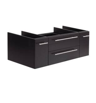 Fresca FCB6148ES-VSL-D Lucera 48" Espresso Wall Hung Double Vessel Sink Modern Bathroom Cabinet