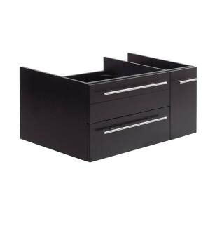 Fresca FCB6136ES-UNS-L Lucera 36" Espresso Wall Hung Undermount Sink Modern Bathroom Cabinet - Left Version
