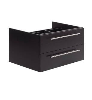 Fresca FCB6130ES-VSL Lucera 30" Espresso Wall Hung Vessel Sink Modern Bathroom Cabinet