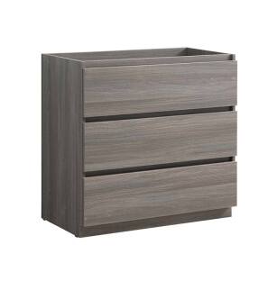 Fresca FCB9336MGO Lazzaro 36" Gray Wood Free Standing Modern Bathroom Cabinet