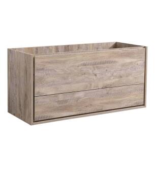 Fresca FCB9248RNW Catania 48" Rustic Natural Wood Wall Hung Modern Bathroom Cabinet