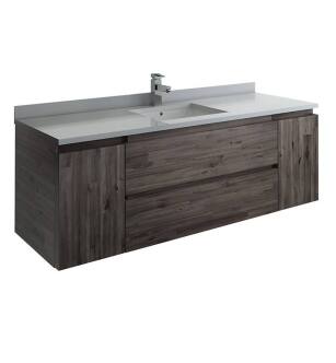 Fresca FCB31-123612ACA Formosa 60" Wall Hung Modern Bathroom Cabinet in Acacia
