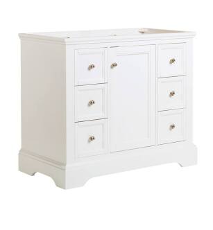 Fresca FCB2440WHM Windsor 40" Matte White Traditional Bathroom Cabinet