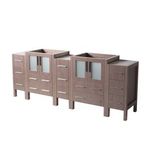 Fresca FCB62-72GO Torino 84" Gray Oak Modern Bathroom Cabinets