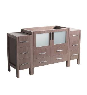 Fresca FCB62-123612GO Fresca Torino 60" Gray Oak Modern Bathroom Cabinets