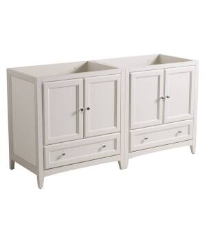 Fresca FCB20-3030AW Oxford 59" Antique White Traditional Double Sink Bathroom Cabinets
