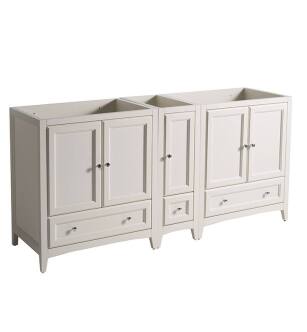 Fresca FCB20-301230AW Oxford 71" Antique White Traditional Double Sink Bathroom Cabinets