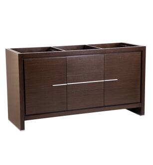 Fresca FCB8119WG Allier 60" Wenge Brown Modern Double Sink Bathroom Cabinet