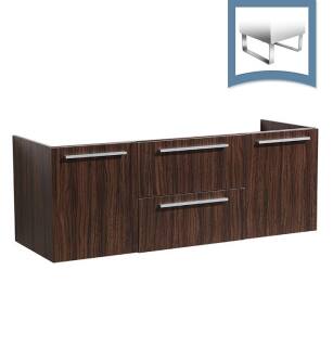 Fresca FCB8013GW Opulento 54" Walnut Modern Double Sink Bathroom Cabinet