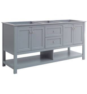 Fresca FCB2372GR-D Manchester 72" Gray Traditional Double Sink Bathroom Cabinet