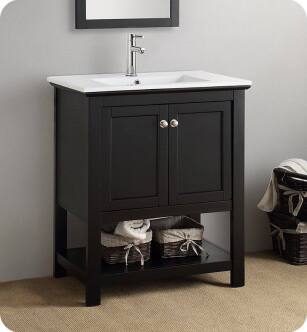 Fresca FCB2305BL-I Manchester 30" Black Traditional Bathroom Vanity