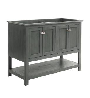 Fresca FCB2348VG-D Manchester Regal 48" Gray Wood Veneer Traditional Double Sink Bathroom Cabinet
