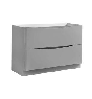 Fresca FCB9148GRG-D Tuscany 48" Glossy Gray Free Standing Double Sink Modern Bathroom Cabinet
