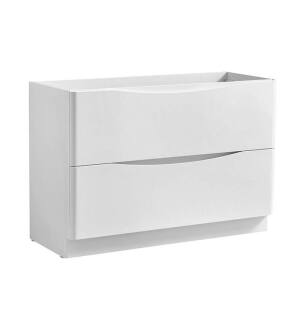 Fresca FCB9148WH Tuscany 48" Glossy White Free Standing Modern Bathroom Cabinet