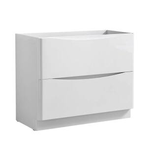 Fresca FCB9140WH Tuscany 40" Glossy White Free Standing Modern Bathroom Cabinet