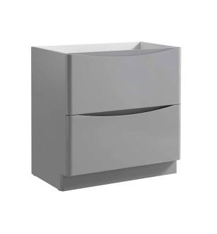 Fresca FCB9132GRG Tuscany 32" Glossy Gray Free Standing Wall Hung Modern Bathroom Cabinet