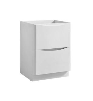 Fresca FCB9124WH Tuscany 24" Glossy White Free Standing Modern Bathroom Cabinet