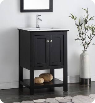 Fresca FCB2304BL-I Manchester 24" Black Traditional Bathroom Vanity