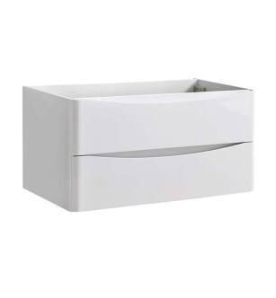 Fresca FCB9036WH Tuscany 36" Glossy White Wall Hung Modern Bathroom Cabinet