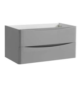 Fresca FCB9036GRG Tuscany 36" Glossy Gray Wall Hung Modern Bathroom Cabinet