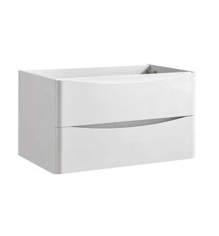 Fresca FCB9032WH Tuscany 32" Glossy White Wall Hung Modern Bathroom Cabinet