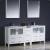 Fresca FVN62-301230WH-UNS Torino 72" Double Sink Modern Bathroom Vanity with Side Cabinet and Integrated Sinks in White