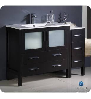 Fresca FCB62-3612ES-I Torino 48" Espresso Modern Bathroom Cabinets with Integrated Sink