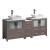 Fresca FCB62-301230GO-CWH-V Torino 72" Gray Oak Modern Double Sink Bathroom Cabinets with Tops & Vessel Sinks