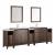 Fresca FVN21-96AC Cambridge 96" Antique Coffee Double Sink Traditional Bathroom Vanity with Mirror