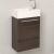 Fresca FCB8002GO-I Pulito 16" Small Gray Oak Modern Bathroom Vanity with Integrated Sink