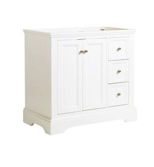 Fresca FCB2436WHM Windsor 36" Matte White Traditional Bathroom Cabinet