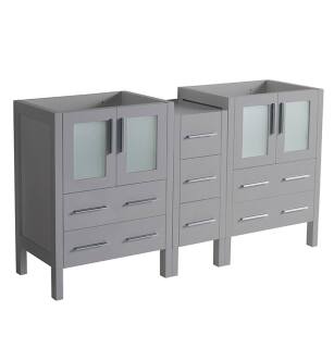 Fresca FCB62-241224GR Torino 60" Grey Modern Bathroom Cabinets