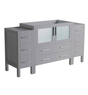 Fresca FCB62-123612GR Torino 60" Grey Oak Modern Bathroom Cabinets