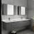 Fresca FVN6172GR-UNS-D Lucera 72" Gray Wall Hung Double Undermount Sink Modern Bathroom Vanity with Medicine Cabinets