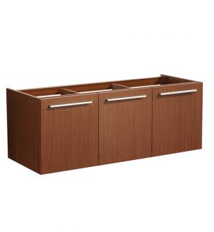 Fresca FCB8092TK-D Vista 48" Teak Modern Double Sink Bathroom Vanity