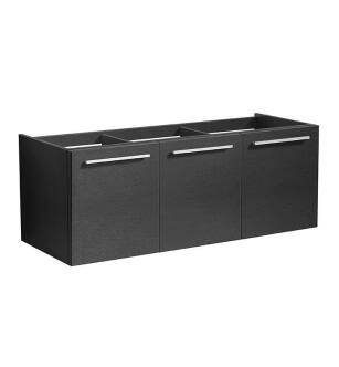Fresca FCB8092BW-D Vista 48" Black Modern Double Sink Bathroom Vanity
