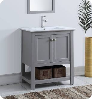 Fresca FCB2305GR-I Manchester 30" Gray Traditional Bathroom Vanity