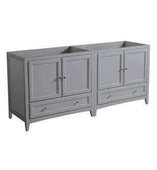 Fresca FCB20-3636GR Oxford 71" Grey Traditional Double Sink Bathroom Cabinets