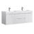 Fresca FCB8360WH-D-I Valencia 60" Glossy White Wall Hung Double Sink Modern Bathroom Vanity