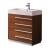 Fresca FCB8030TK-I Livello 30" Teak Modern Bathroom Cabinet with Integrated Sink