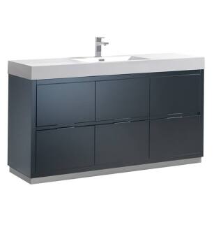 Fresca FCB8460GG-I Valencia 60" Dark Slate Gray Free Standing Modern Bathroom Vanity