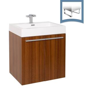 Fresca FCB8058TK-I Alto 23" Teak Modern Bathroom Cabinet with Integrated Sink