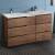 Fresca FCB93-241224RW-D-I Lazzaro 60" Rosewood Free Standing Double Sink Modern Bathroom Cabinet with Integrated Sinks