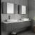 Fresca FVN6172GR-VSL-D Lucera 72" Gray Wall Hung Double Vessel Sink Modern Bathroom Vanity with Medicine Cabinets