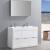 Fresca FVN8448WH-D Valencia 48" Glossy White Free Standing Double Sink Modern Bathroom Vanity with Medicine Cabinet