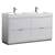 Fresca FCB8460WH-D-I Valencia 60" Glossy White Free Standing Double Sink Modern Bathroom Vanity