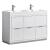 Fresca FCB8448WH-D-I Valencia 48" Glossy White Free Standing Double Sink Modern Bathroom Vanity