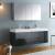 Fresca FVN8360GG-D Valencia 60" Dark Slate Gray Wall Hung Double Sink Modern Bathroom Vanity with Medicine Cabinet